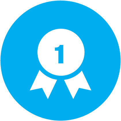 Icon rosette for first place